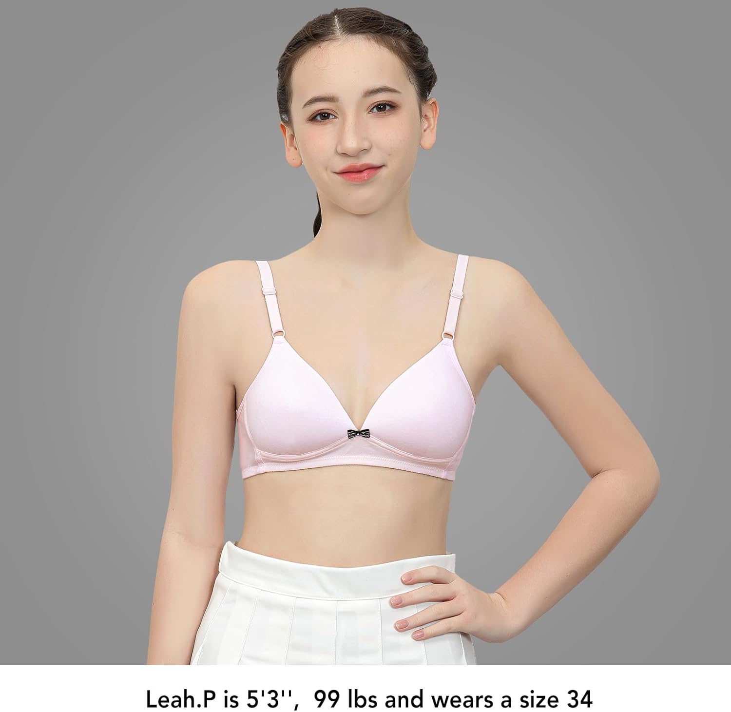 SALIA GIRL Soft Padded Bras for Girls & Teens 12-14, No Wires Cotton Developed Training Bras - Image 5
