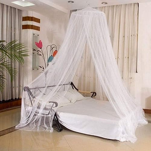 Vista 5 de MORDEN MS Mosquitera para niñas, mosquitera de cúpula, cortinas de cama tamaño Queen desde el techo, tienda de campaña para niñas, decoración