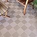 BlockTile B2US4630 Deck and Patio Flooring Interlocking Tiles Perforated Pack, Gray, 30-Pack
