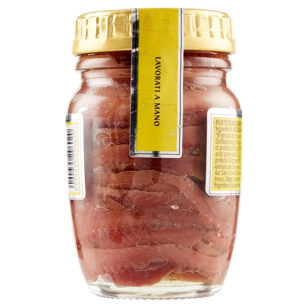 6x Angelo Parodi Filetti Di Acciughe In Olio D'oliva, Sardellenfilets in Olivenöl 90 g + Italian Gourmet Polpa di Pomodoro 400g