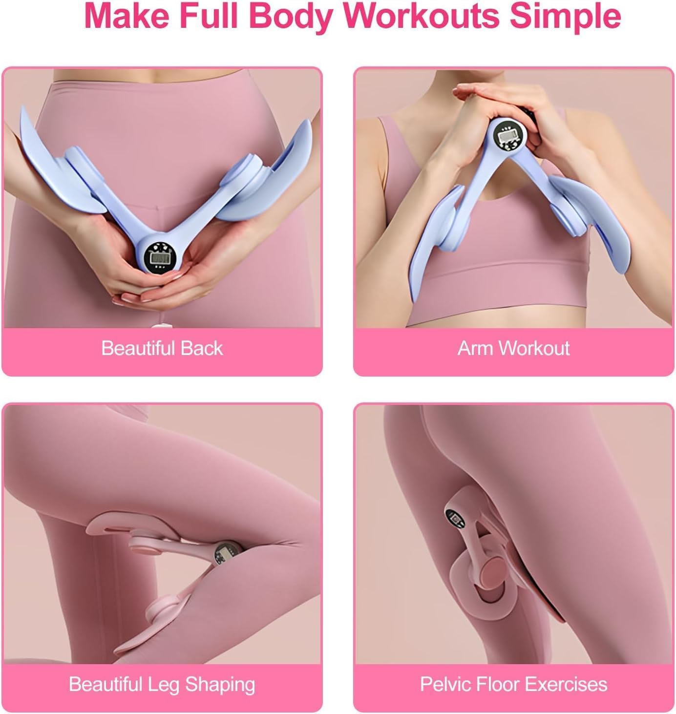 Trenażer kontroli dna miednicy, unisex trener mięśni wewnętrznych ud, antypoślizgowe przenośne urządzenie do ćwiczeń fitness do ćwiczeń w domu i na siłowni