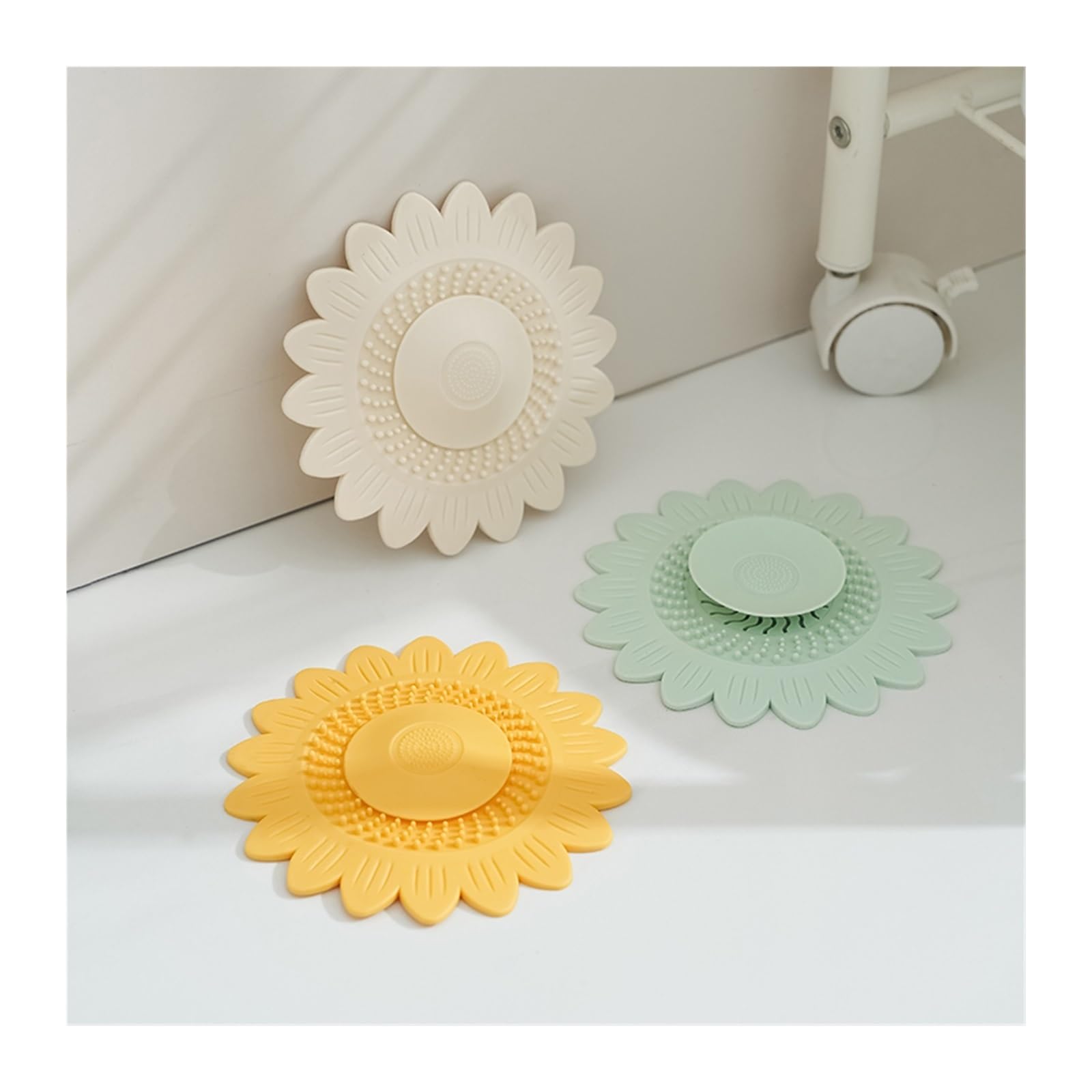 6Pcs Flower Floor Drain Deodorant Filter Pad Cover Washbasin Sink Für Küche(Green)