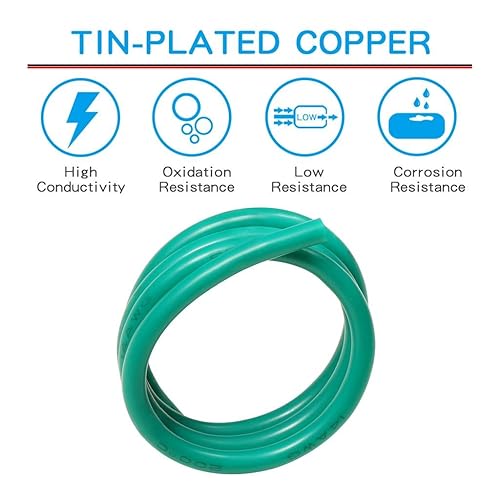 Vista 65 de BNTECHGO Bobina de alambre de silicona de calibre 14, rojo y negro, cada uno de 20 pies, 2 cables separados, alambre de cobre estañado trenzado