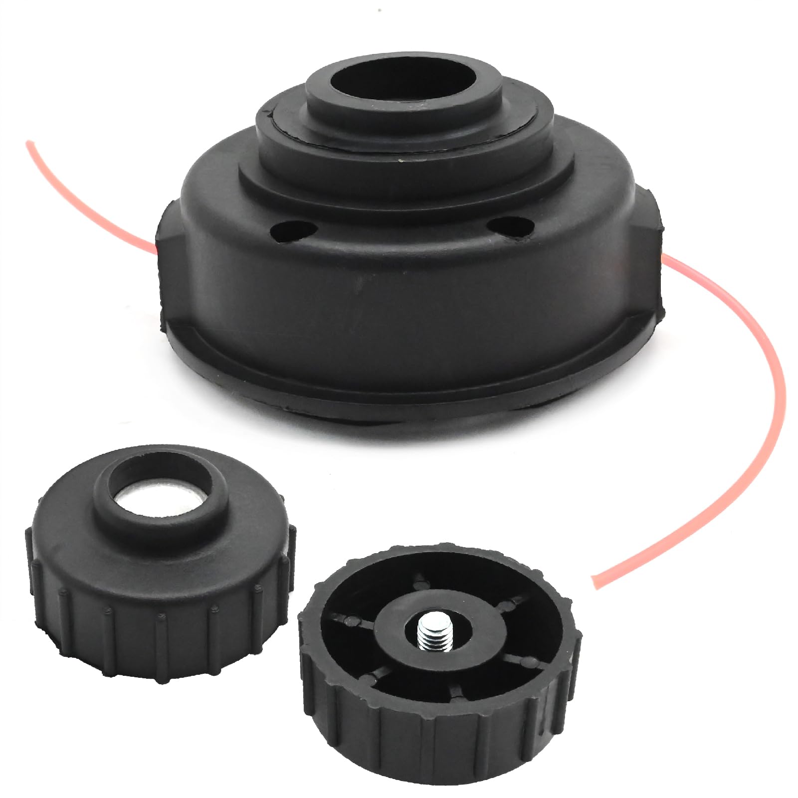 JUUDDENPARTS Mower Trimmer Head, Strimmer Bump Feed Line Spool, Replacement for Ryobi Expand, Black