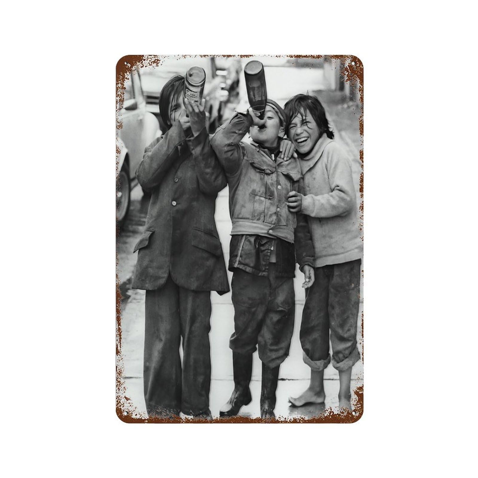 xiaoxiaoshen Vintage Girls Friends Drinking Wine Wall Decor Art Metal Tin Poster Modern Home Decor Art Home Bar Shop Decorations Vintage Sign 30x20cm