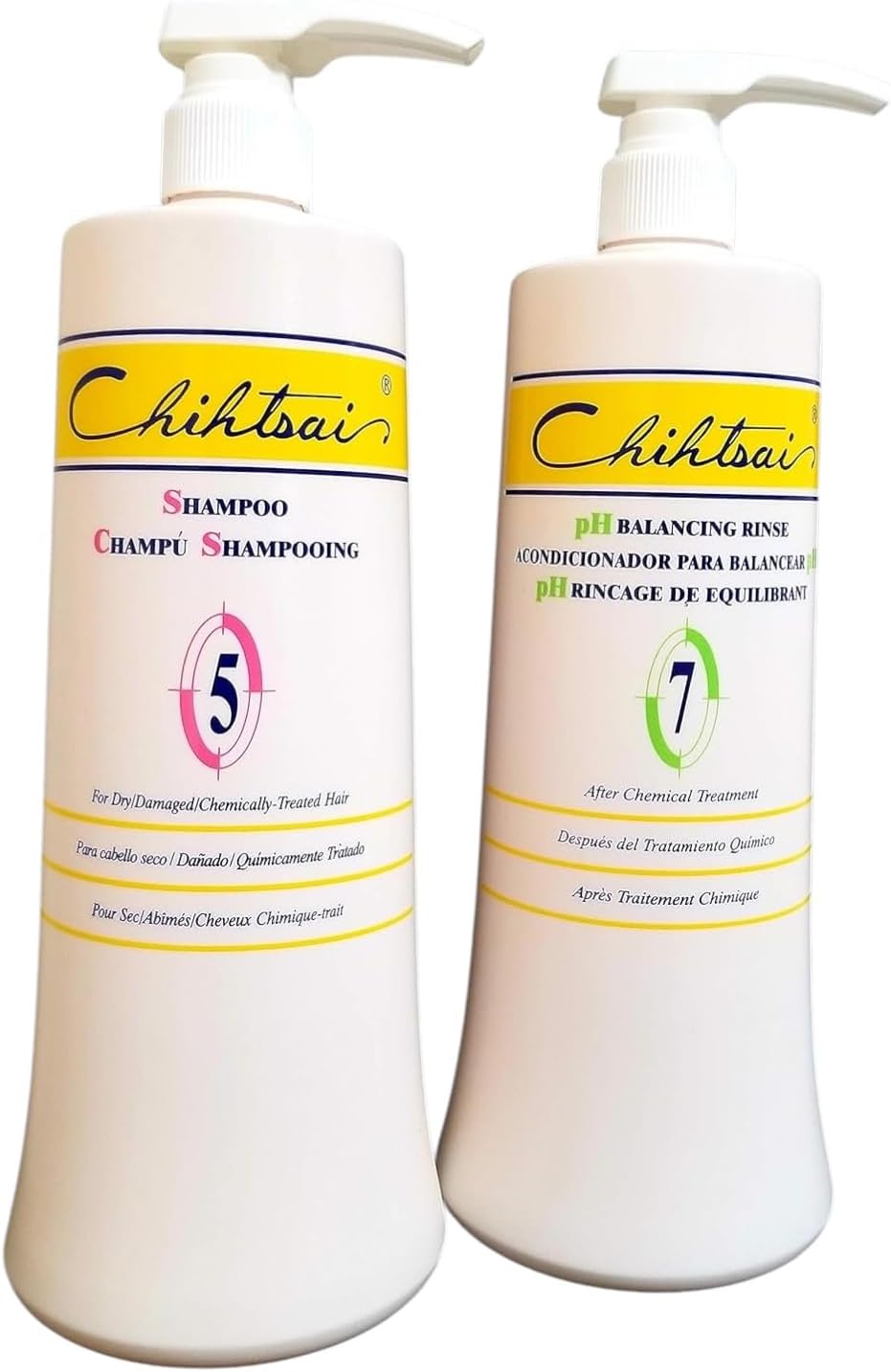 No 5 Shampoo and No 7 PH Balancing Rinse Conditioner Set (34oz/1000ML)