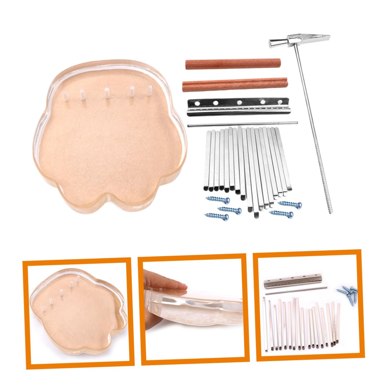 ibasenice 1ensemble Kalimba Clés Kit De Piano à Pouce Pour Adultes Instrument Musical Éducatif Et