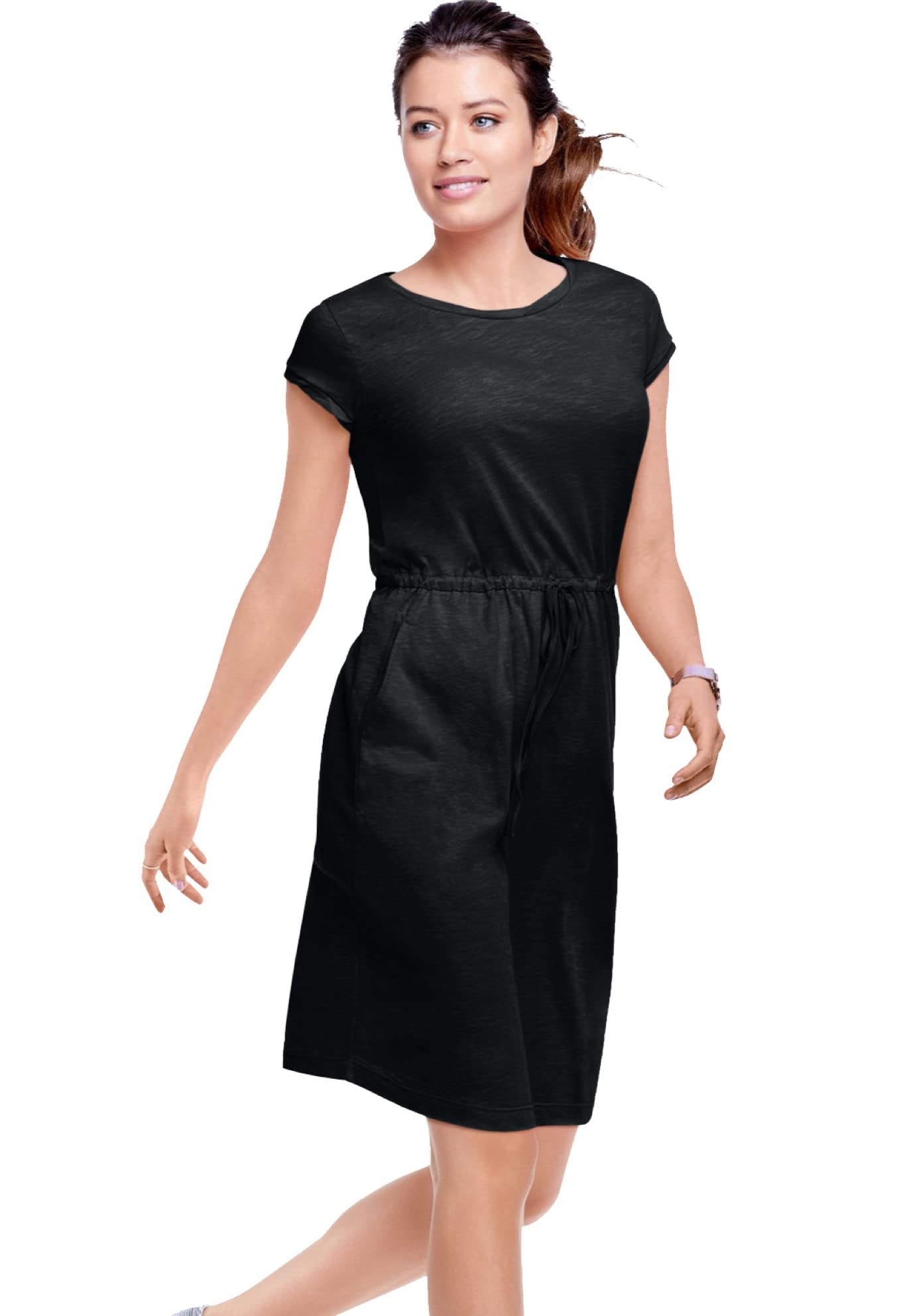 Ellos Plus Size Knit Drawstring Dress