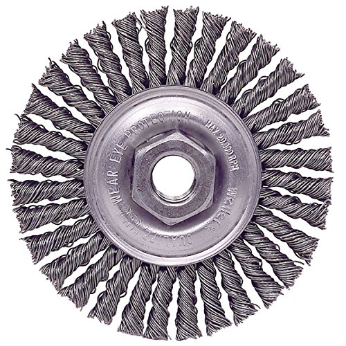 Twist Wire Wheel Wire Brush, Threaded Arbor