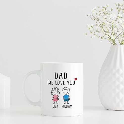 Miniatura 3 de Regalos personalizados para papá de hija e hijo taza divertida del día del padre regalos personalizados para el día del padre taza de café divertida