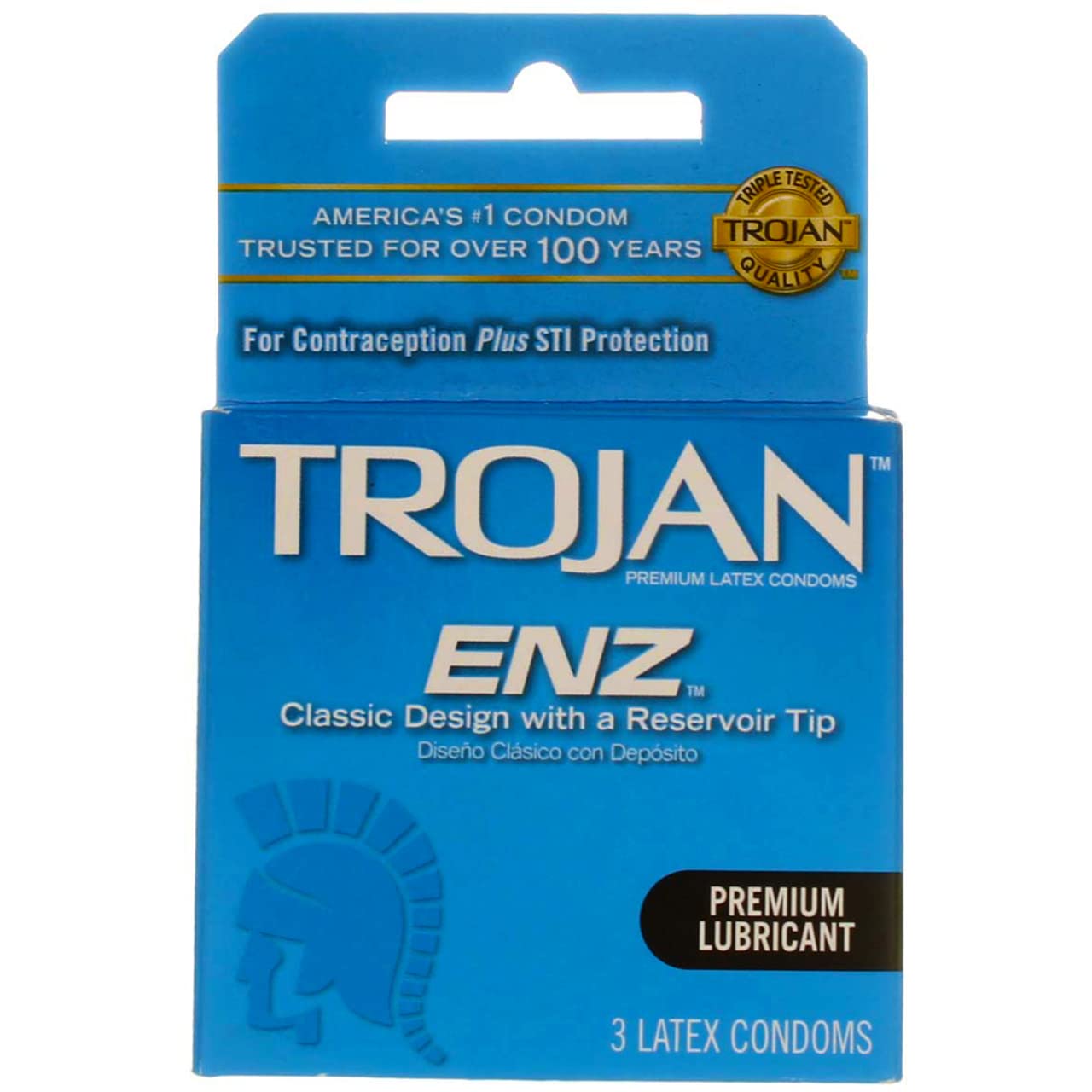 TROJANEnz Lubricated Size 3s Trojan Enz Lubricated Latex Condoms 3ct (Pack of 6)