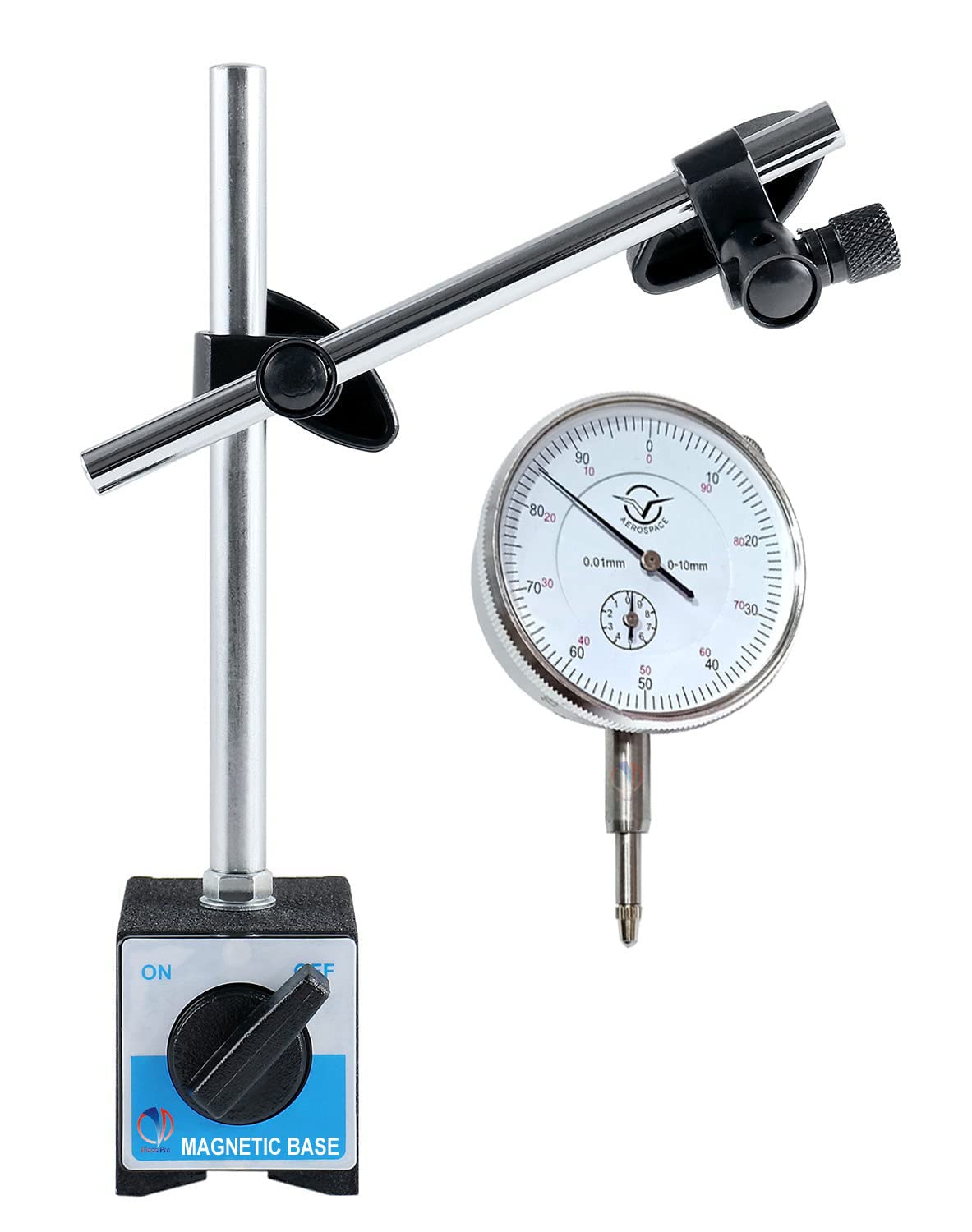 Mass Pro Adjustable Magnetic Stand + Dial Indicator Gauge 0-10mm/0.01mm High Accuracy Concentrically Measurement Instrument Tool (B09Y3SS4R7) Amazon Price History, Amazon Price Tracker