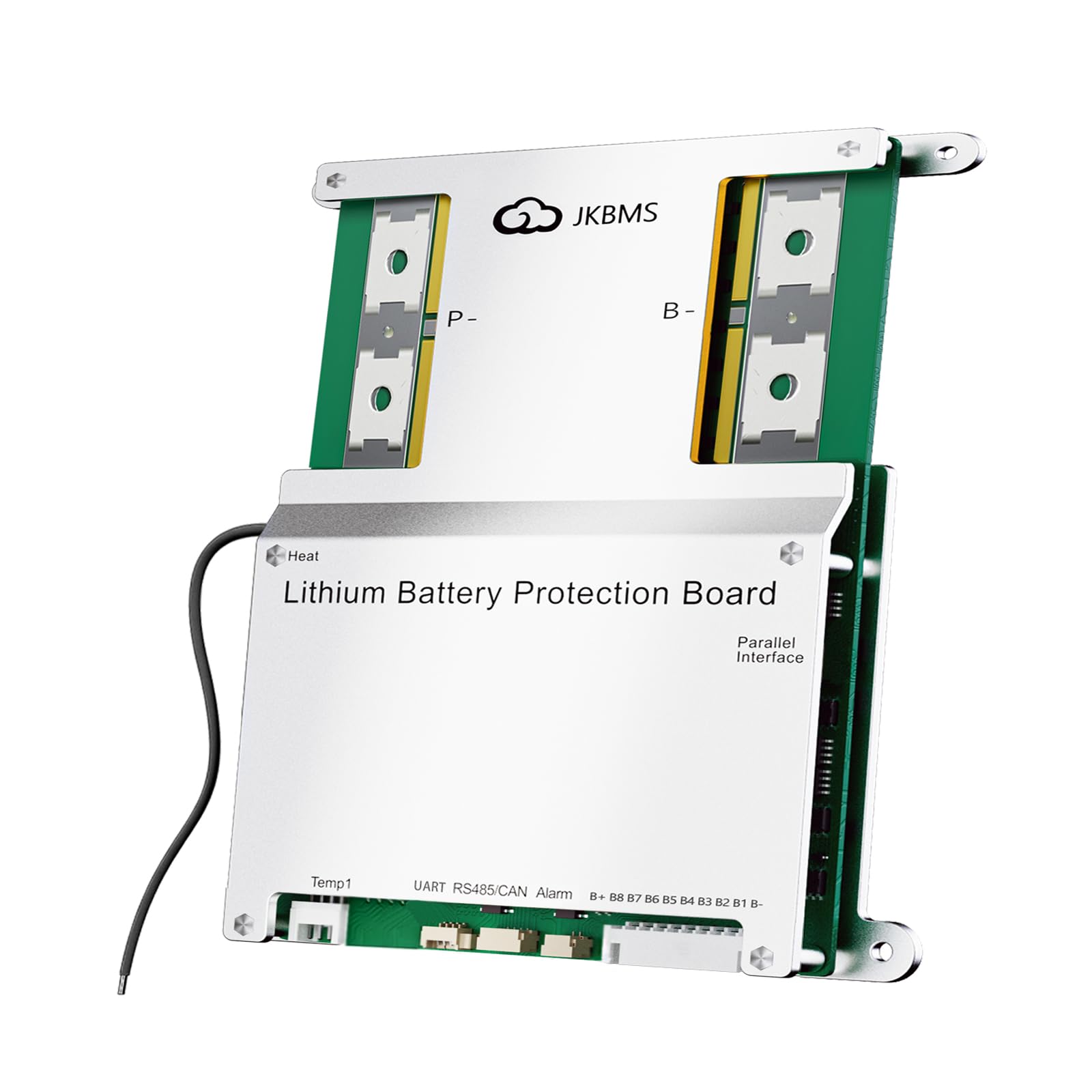 JKBMS Smart BMS 3S-8S 200A do akumulatora litowo-jonowego LiFePO4 LTO, 1 A Active Balance, Bluetooth, ogrzewanie, CAN, RS485, funkcja równoległa i alarm (JK-B1A8S-20PHCR)