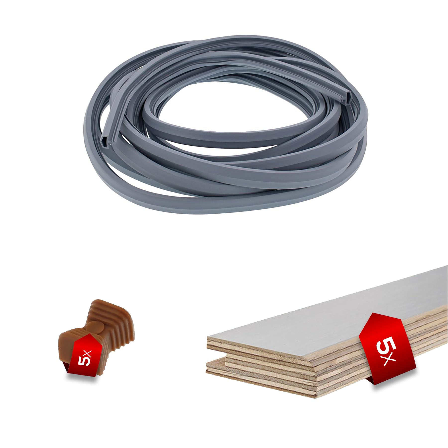 ToniTec Türdichtungs-Set Türdichtleisten, Dichtungsband & Verbinder