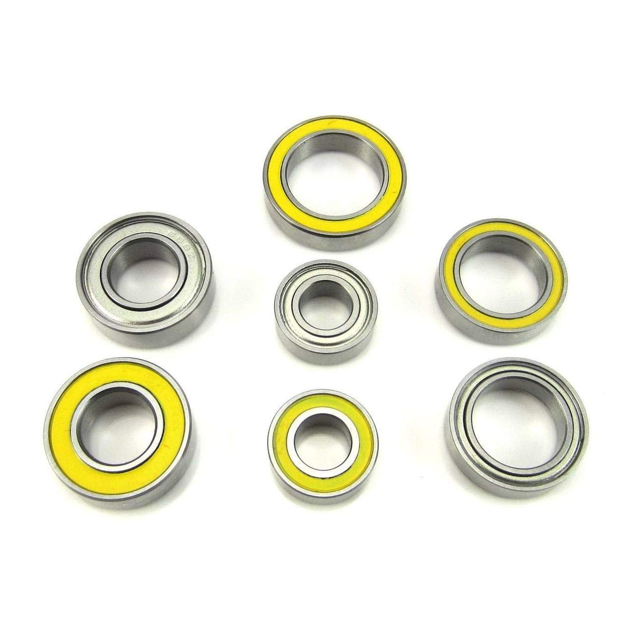 TRB RC Hybrid Ceramic Front & Rear Diff Bearing Set YE (7) for Traxxas 4x4 Slash Stampede