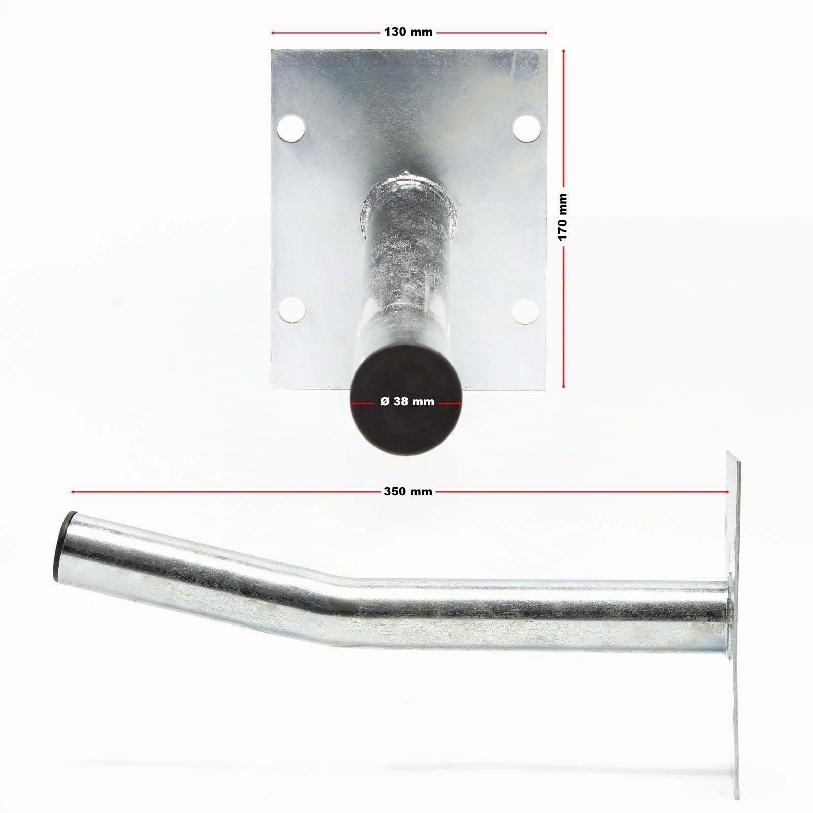Wiltec Supporto per Pneumatici a Parete, 4 Ganci per gomme Auto Max 50 kg, Portagomme