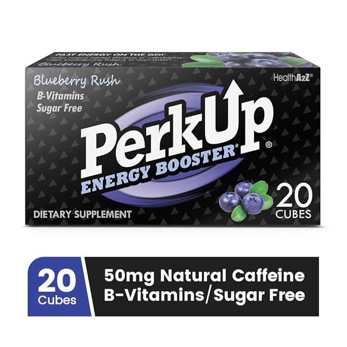 Buy PerkUp Energy Booster Lozenge (Blueberry Rush, 20) 50mg of