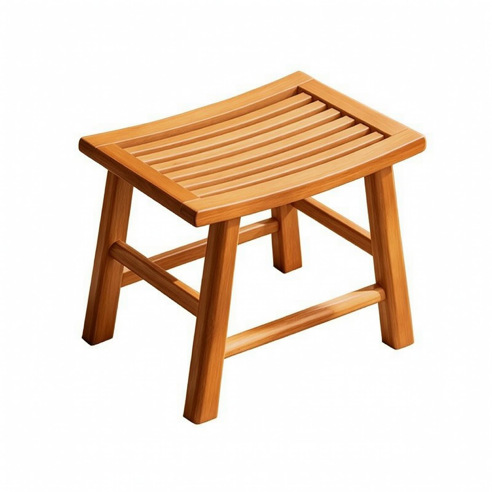Taburete Bambú Robusto Asiento, Color Té