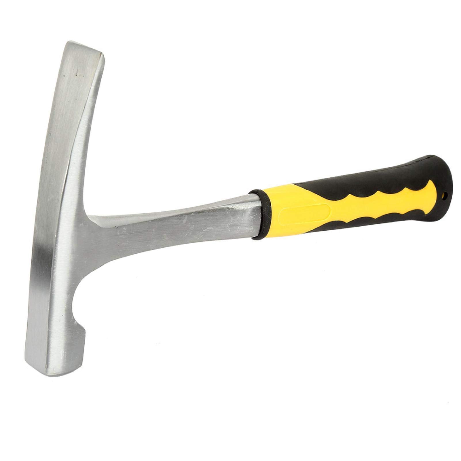 Geological Hammer, Marteau de géologue, marteau géologique à double tête en bec de canard, Marteau à briques avec manche en caoutchouc, pour l'exploration, l'exploitation minière et la géologie