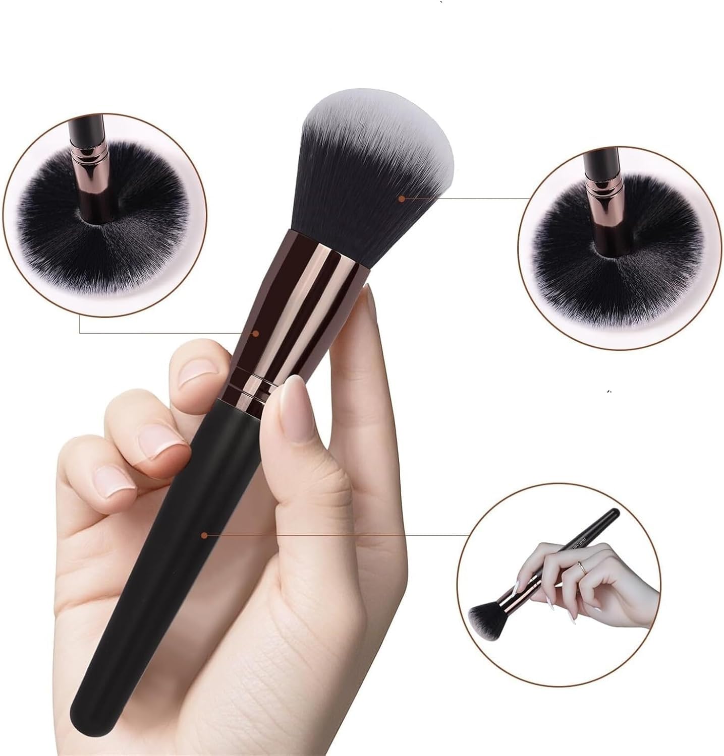 Make-up-Pinsel, Make-up-Pinsel-Set, Echtes 24-teiliges Premium-Qualitätswerkzeug for Synthetische Puder- Und Foundation-Qualität