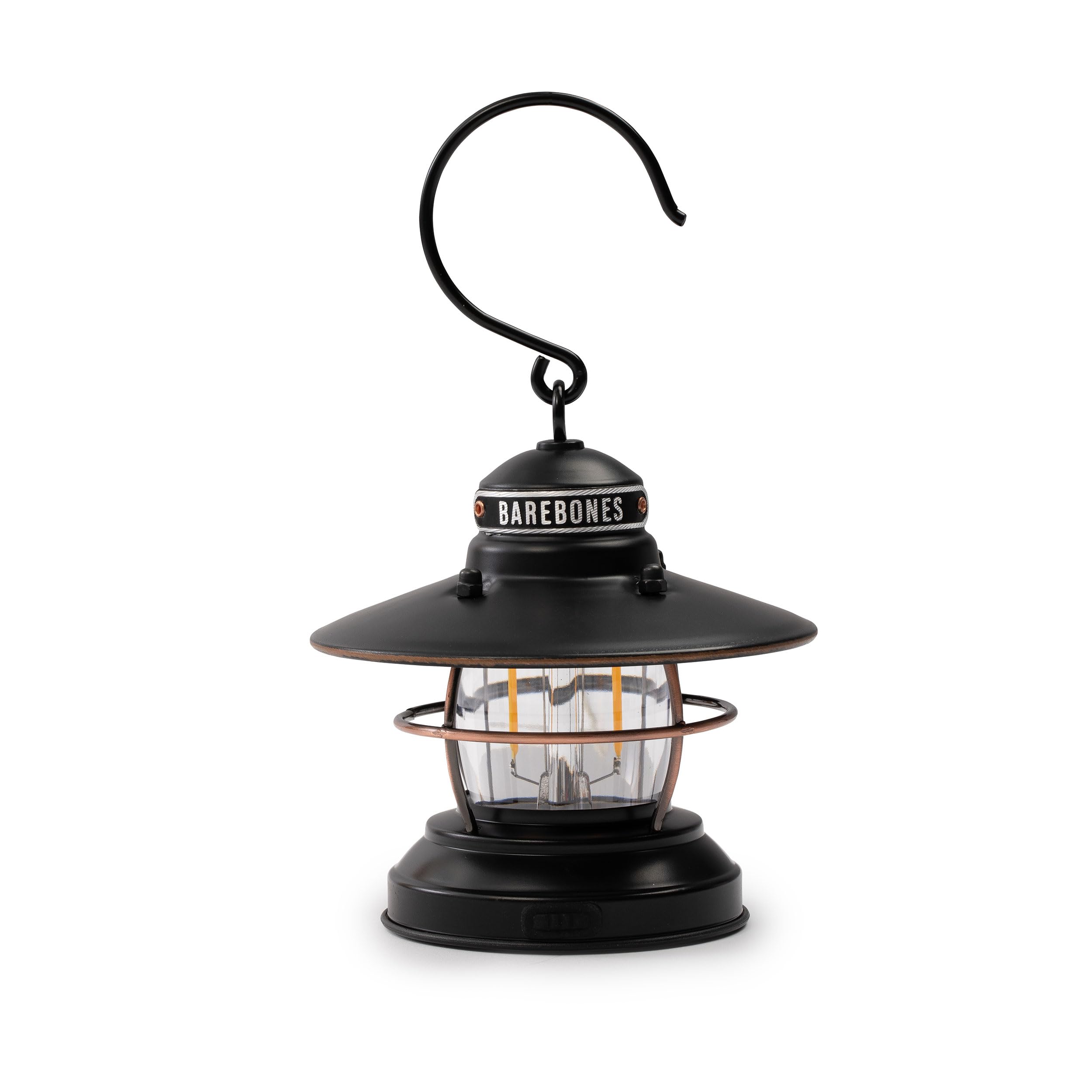 Barebones Edison Mini Lantern – Antique Bronze, Vintage LED Camping Lantern with Adjustable Brightness – Compact Weatherproof Outdoor Lantern for Hiking, Tents, Fishing, and Home Decor