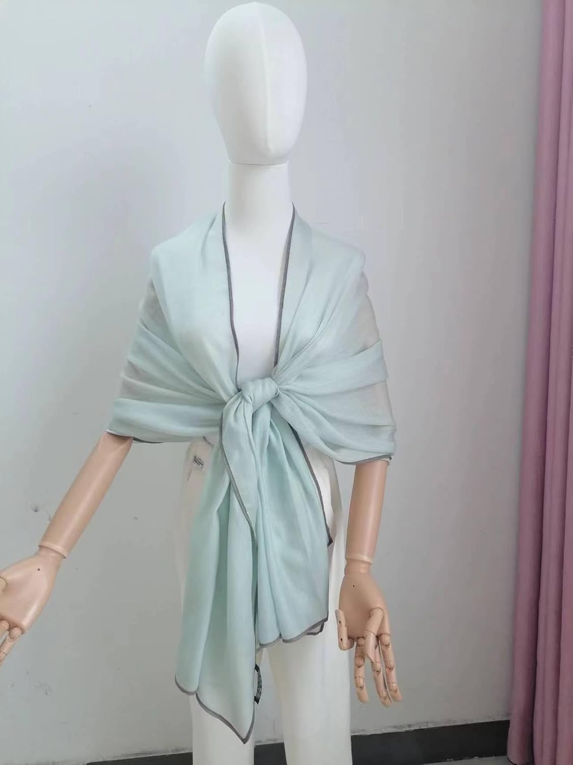 Luxury Cashmere Pashmina Style Shawl - Silk & Wool Blend Scarf, Lightweight Skin-Friendly Wrap - Image 6