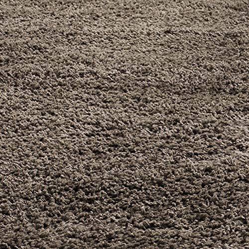 Image of CD Carpet Anti Slip Shaggy Fluffy Fur Rugs and Carpet for Living Room Bedroom Kids Room Plain Circle Carpets for Home with 2 Inch Thickness (Color Royal Brown Size 3x3 Feet Round)