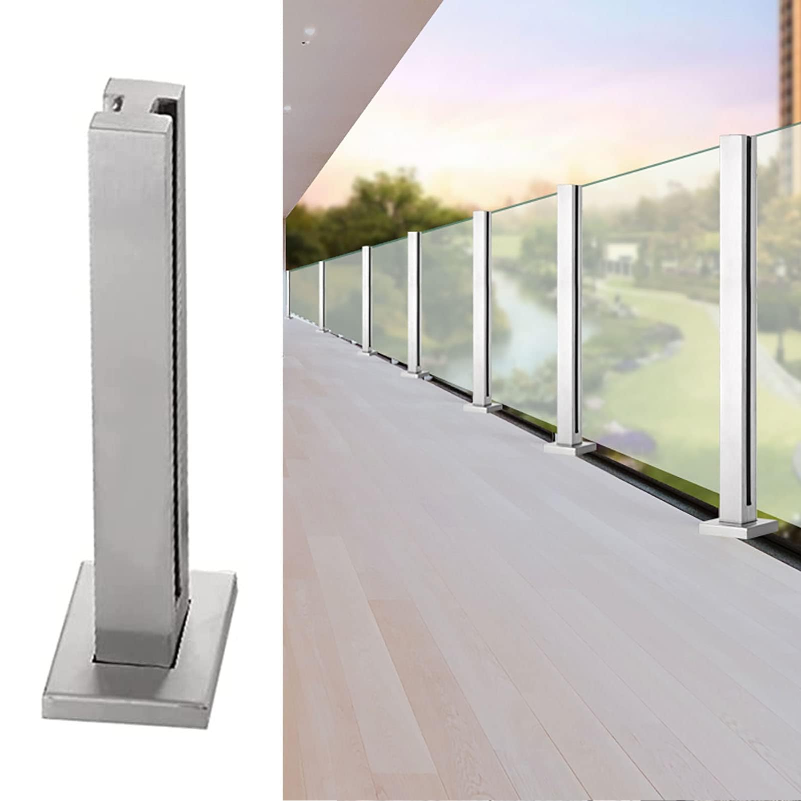 Balustrade de Terrasse en Verre : Poteau pour Garde-Corps Haute Résistance