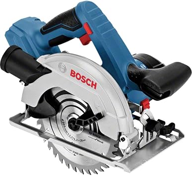 Bosch Professional 18V System Cordless Circular Saw GKS 18V 57 Saw Blade on The Left, brushless Motor, Cutting Depth of 57mm in 90 cuts, in L-BOXX