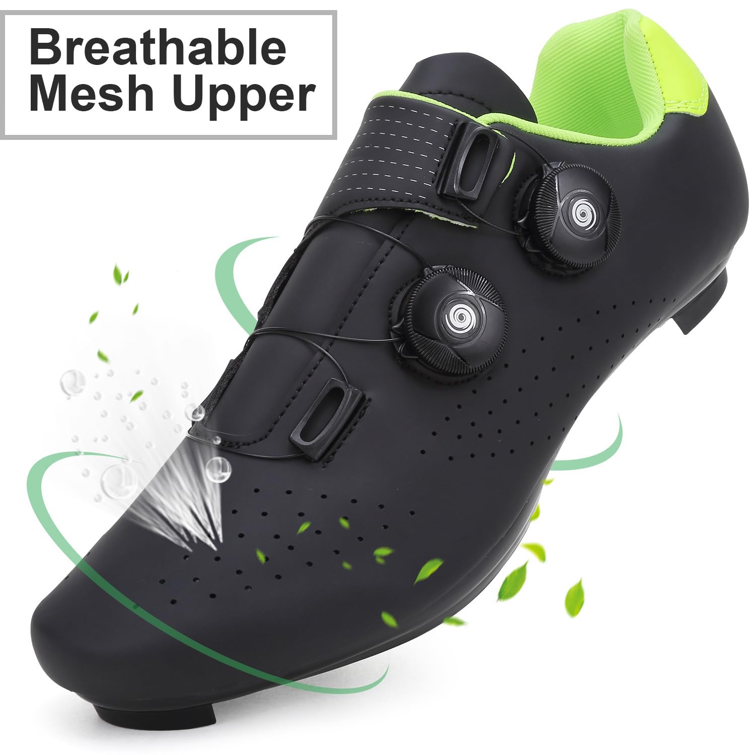 Hixingo Fahrradschuhe Herren MTB Radsportschuhe Rennradschuh Mountainbike Schuhe Sneaker Atmungsaktive Indoor Outdoor-Radschuhe Fahrrad Schuhe, SPD/SPD-SL Kompatibles