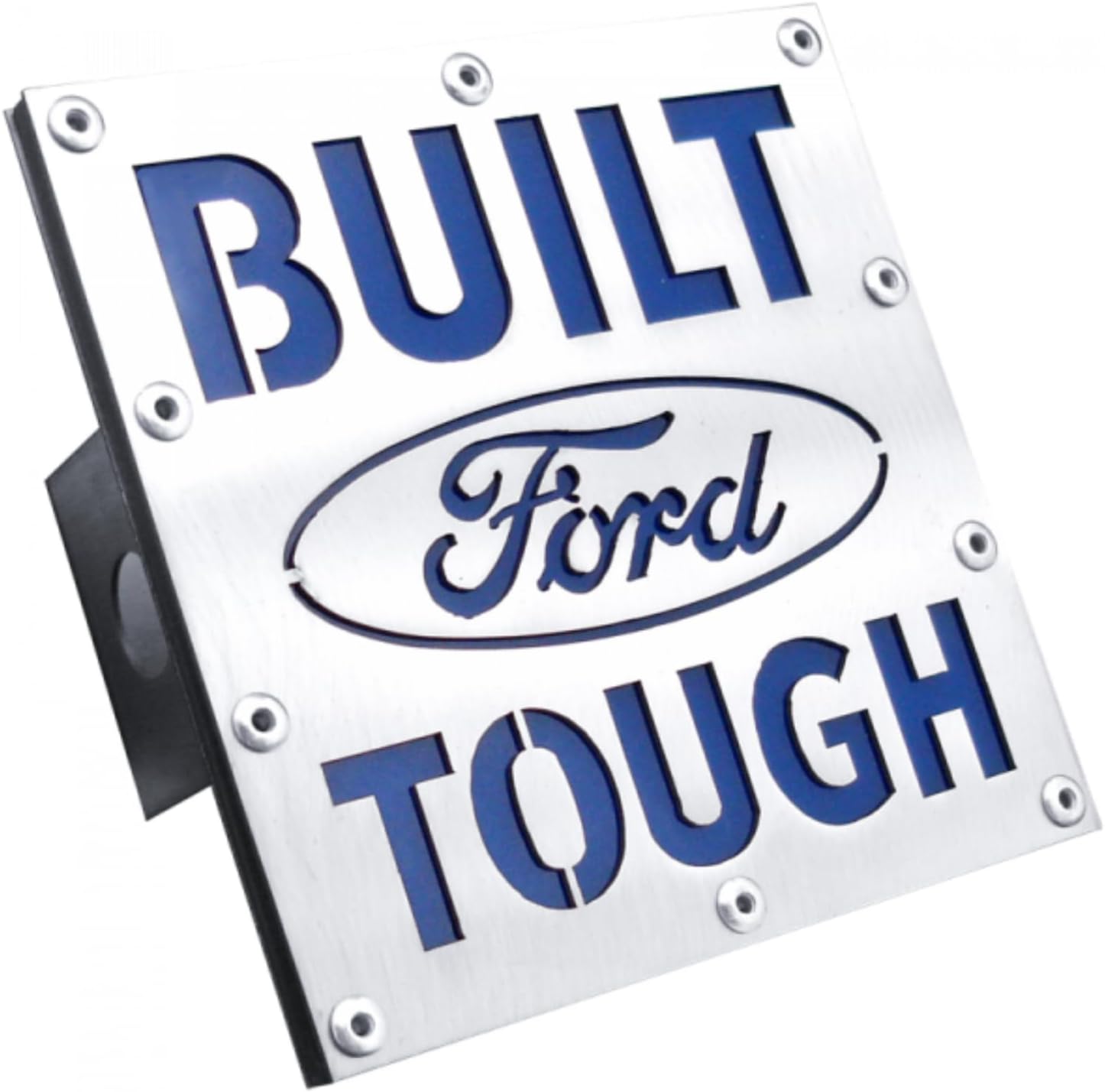 Au-TOMOTIVE GOLD INC. Officially Licensed Class III Trailer Hitch Plug for Built Ford Tough (Brushed Stainless)