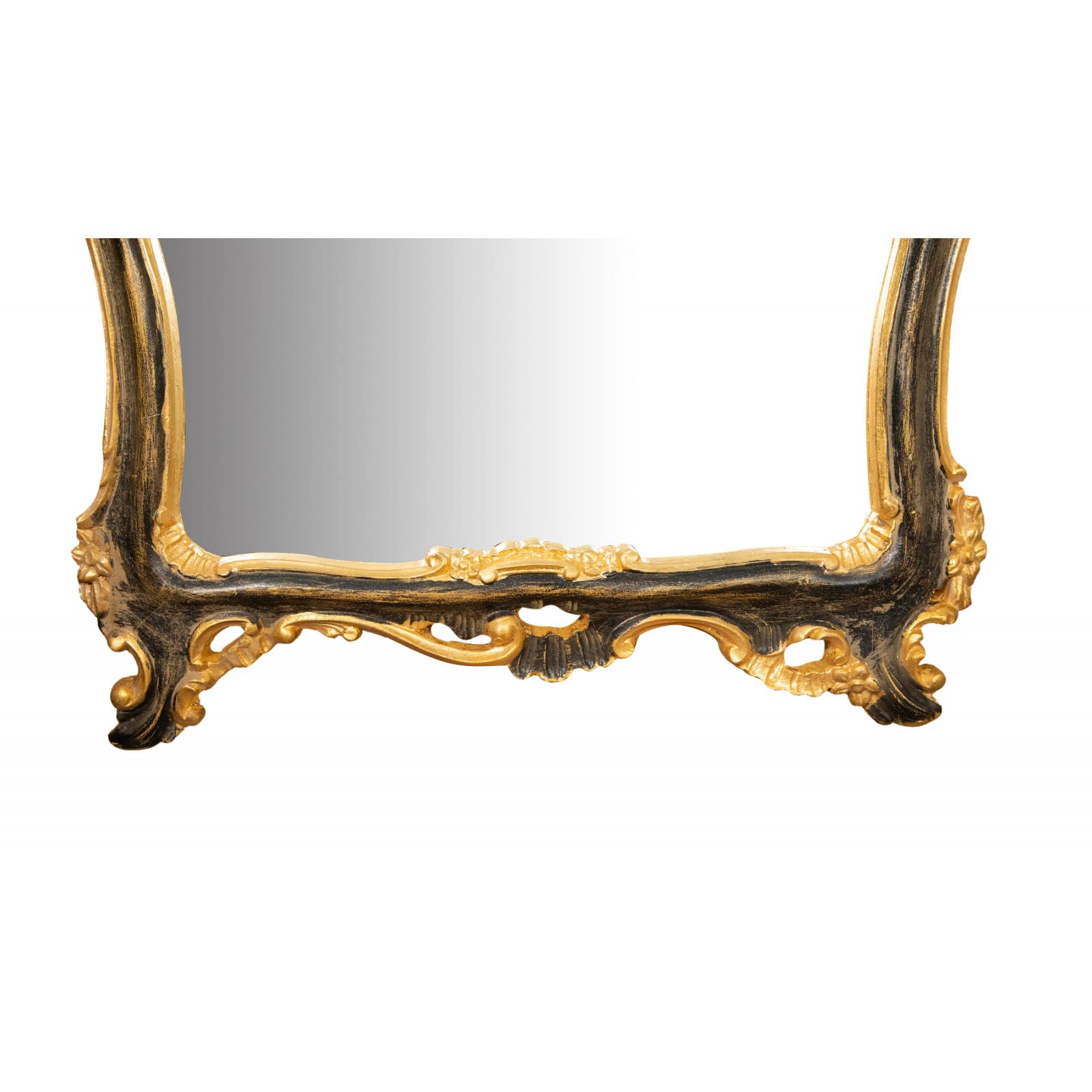 Biscottini Espejo de pared barroco 67 x 7 x 115 cm – Original espejo vintage de pared con marco elaborado Made in Italy