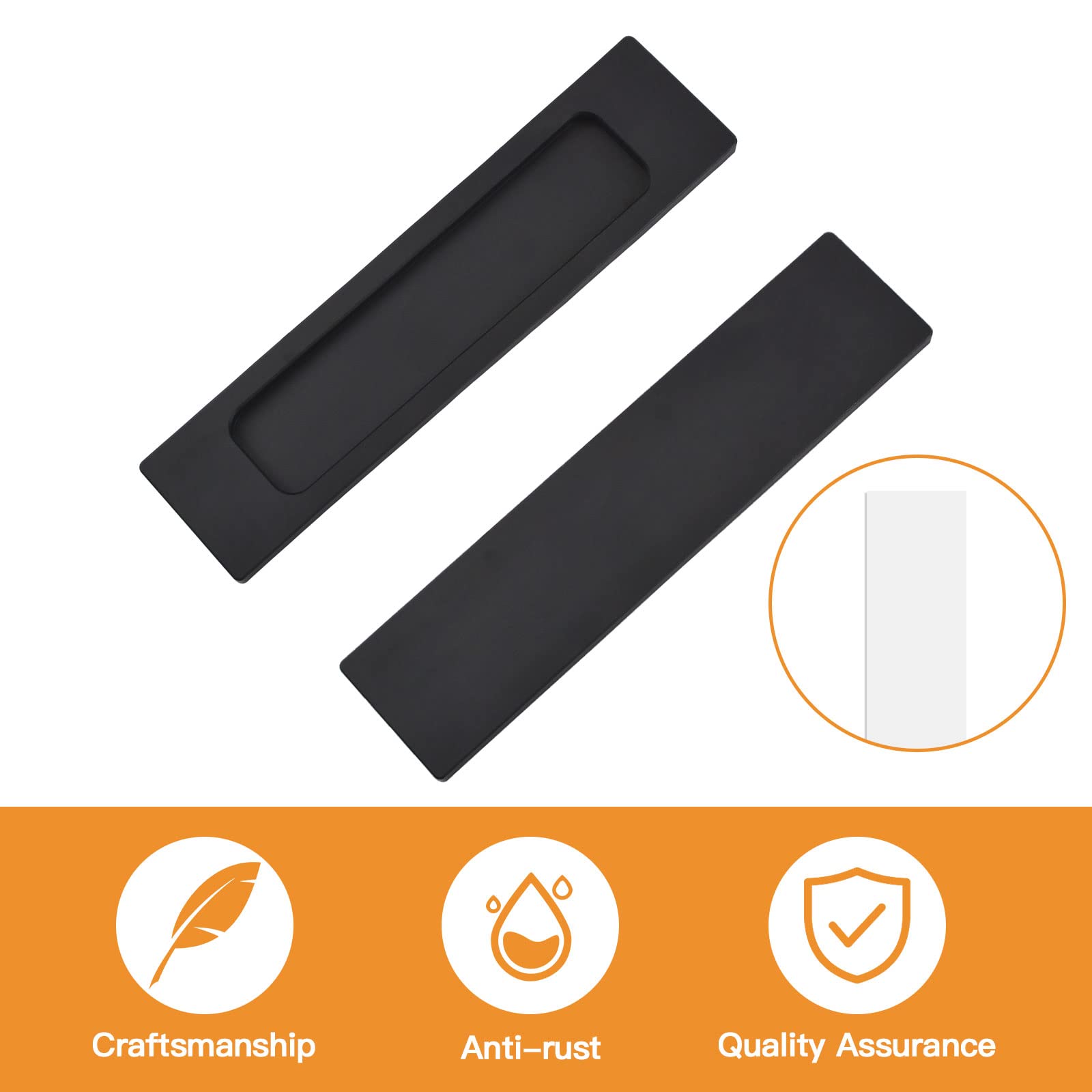 MOROBOR Self-Stick Rectangular Sliding Door Pulls - Image 3