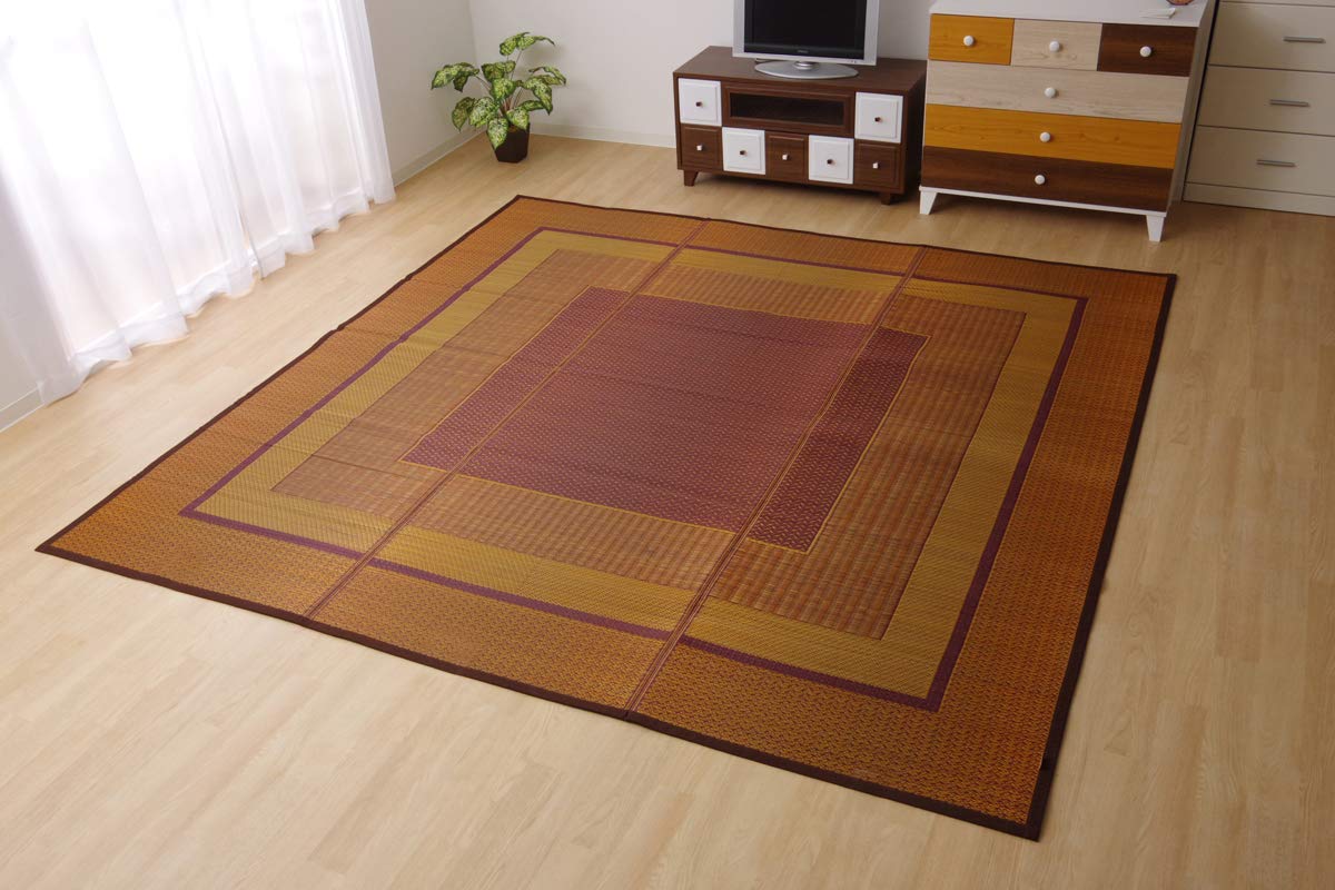 Amazon｜イケヒコ い草 花ござ DXランクス総色 江戸間6畳 約261×352cm