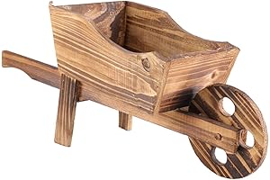 Yardwe Vintage Style Wagon Planter for Garden and Outdoor Spaces - 45x19x20cm