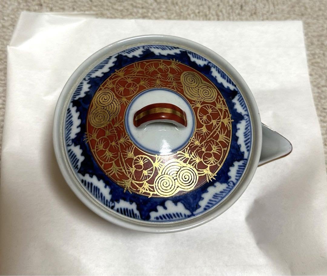 Amazon.co.jp: 上出長右エ門作 赤絵金蘭手 茶器煎茶碗五客