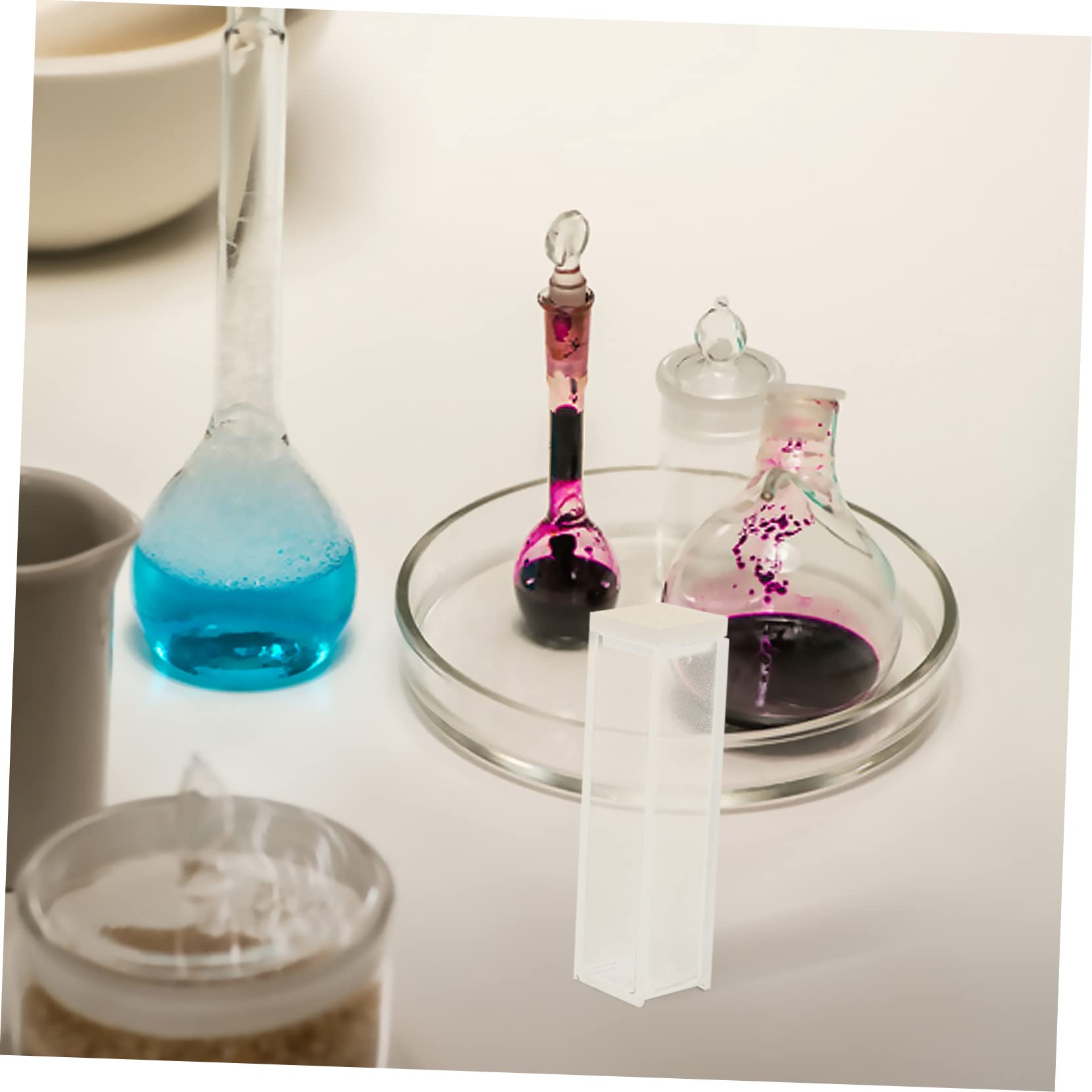 ULTECHNOVO 6pièces Cuvettes Quartz Pour Spectrophotométrie Lecture Précise Laboratoire Haute Transparence Adaptées Aux Mesures Chimiques Et Pharmaceutiques