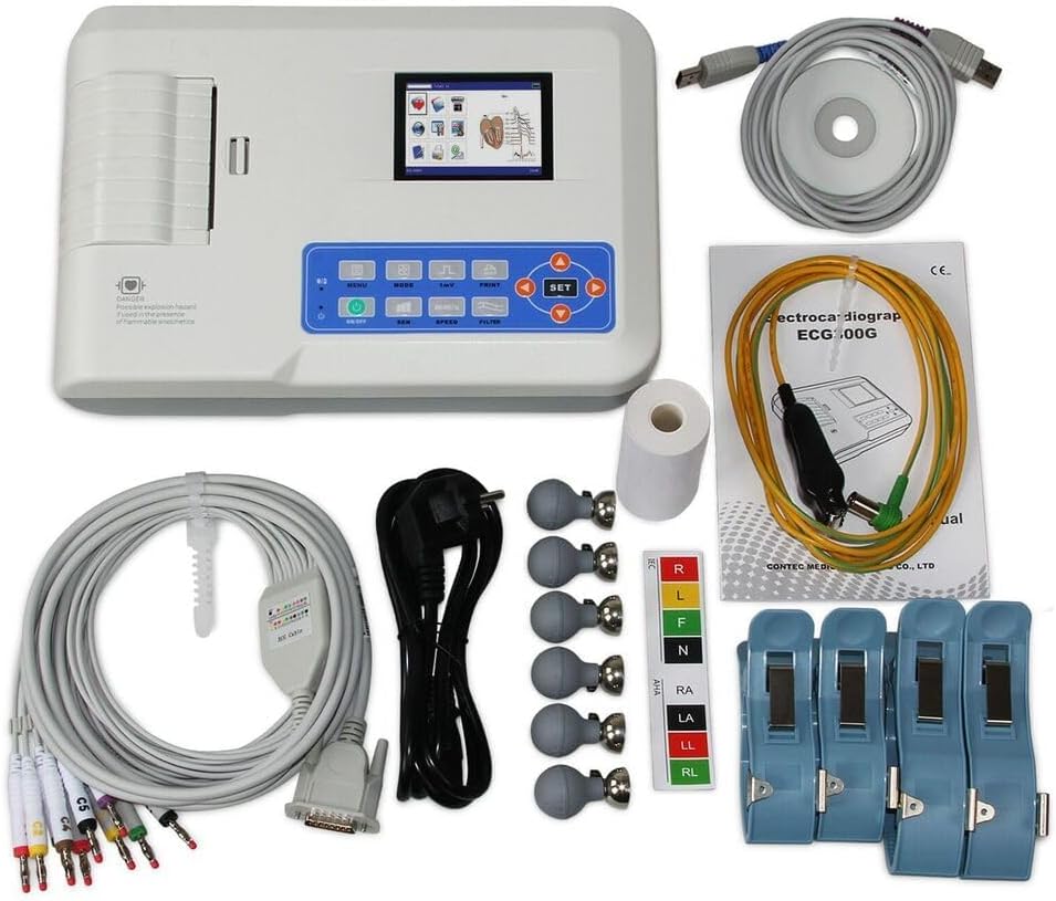 TenTabs CMS 300G ECG Machine 3 Channel Electrocardiograph
