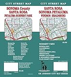 Santa Rosa / Sonoma County / Petaluma / Rohnert Park, California Street Map