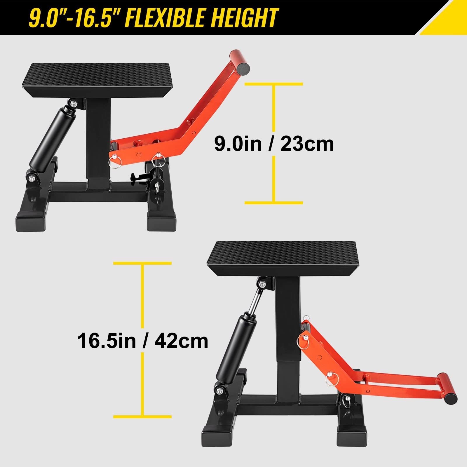 Cavalletto di Sollevamento for Bici da Cross for Moto 400 libbre capacità di carico Gamma 90-16,5 Pollici Altezza Regolabile Sollevamento Facile Blu Nero Rosso Jack(Blauw)