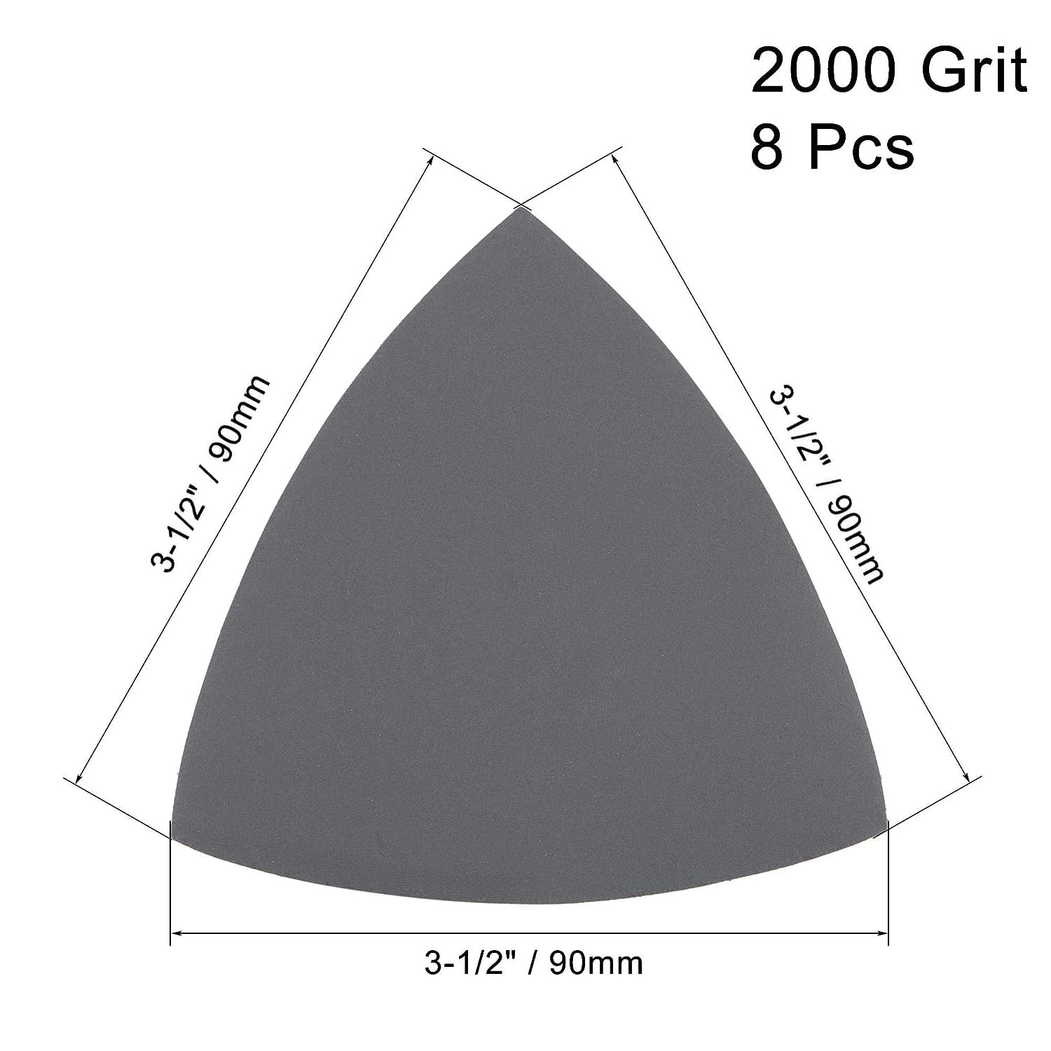 MACHSWON Polishing Sandpaper suitable for 3-1/2 Oscillating multi-tools,Silicon Carbide abrasive Use 2000 Grit 8pcs - Image 2