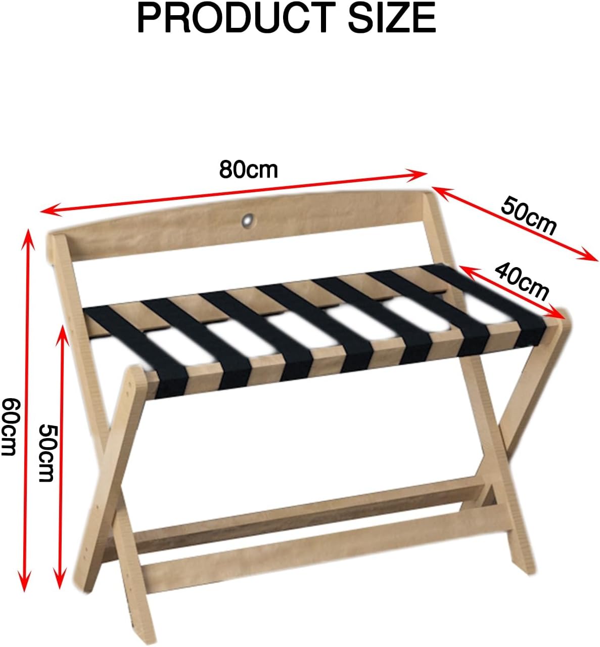 Luggage Rack, Home Luggage Storage Rack with Backrest, 132 Lbs Load Capacity, Suitable for Hotels, Guest Rooms, and Entryways(Color-2)