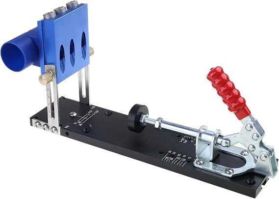 Pocket Hole Jig Kits Upgraded Professional Metal Pocket Hole Screw Jig Angled Holes Drill Guide Clamping Joinery