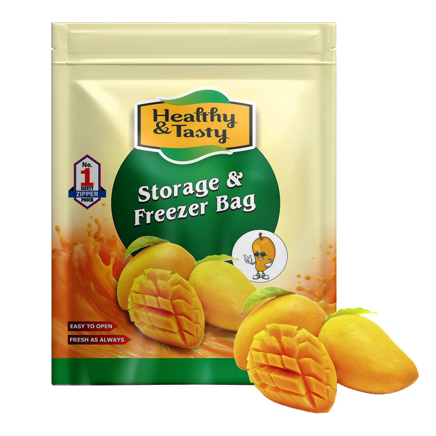 Freezer Storage Bags, 21cm x 26cm, Pack of 5, Zip Lock Stand Up Expandable Bottom Multi-Purpose Pouch to Store Mango, Vegetable, Dryfruits, Juices, Chutney and More, Capacity 1Kg-image-10