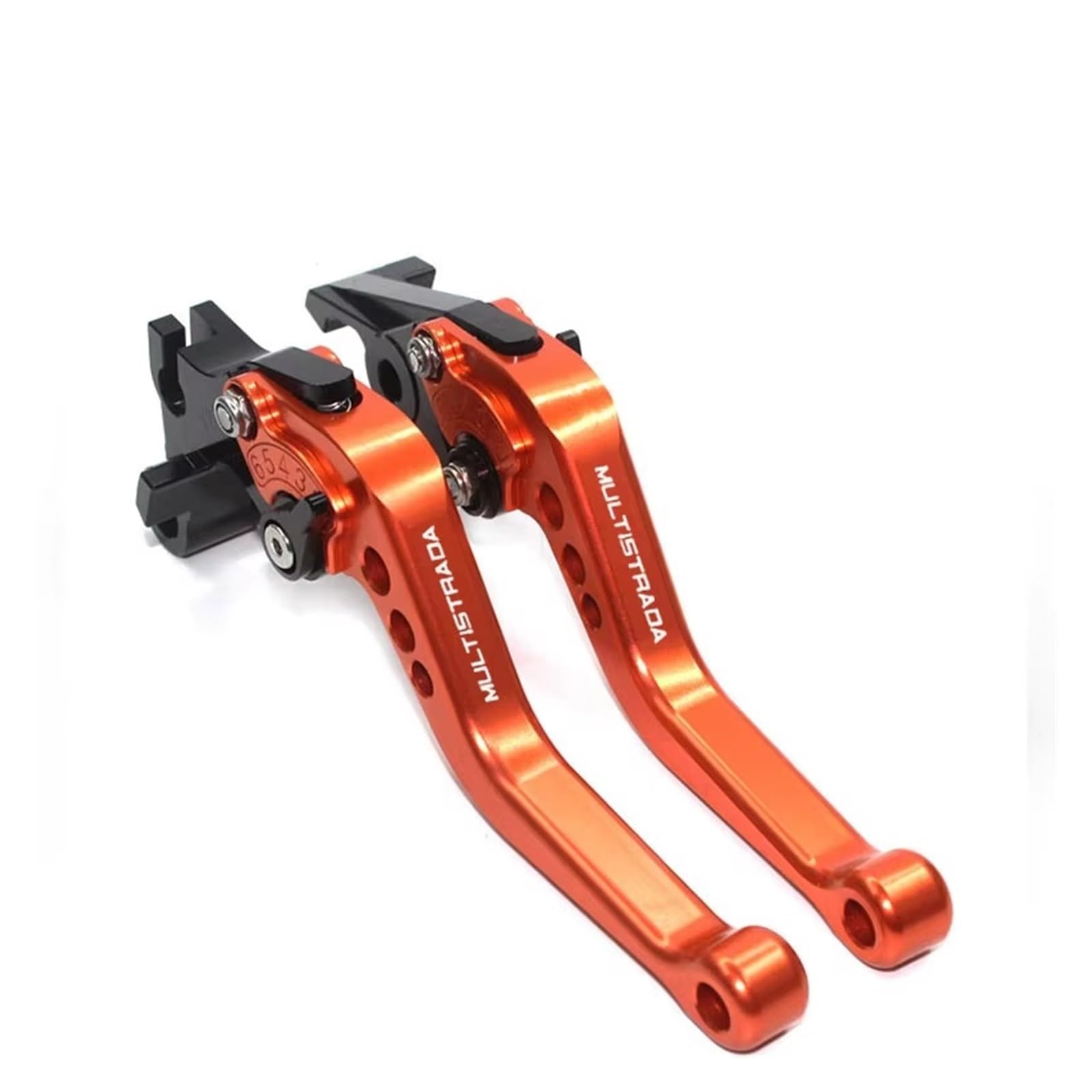Vbvgmzas B Handlebar Clutch Motorcycle Accessories Aluminum Short Rake Clutch Levers For Ducati For Multistrada 1200 For 1200S 1200Gt 2010-2018 Rake Handle Lever(B)