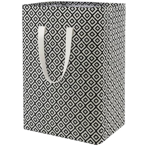Image of Waterproof Laundry Hamper Collapsible Laundry Basket Leather Handle Laundry Bag Large Clothes Storage Toy Organization for Bathroom Bedroom Laundryroom College Dorms (Pop-Up Laundry Hampers-004)