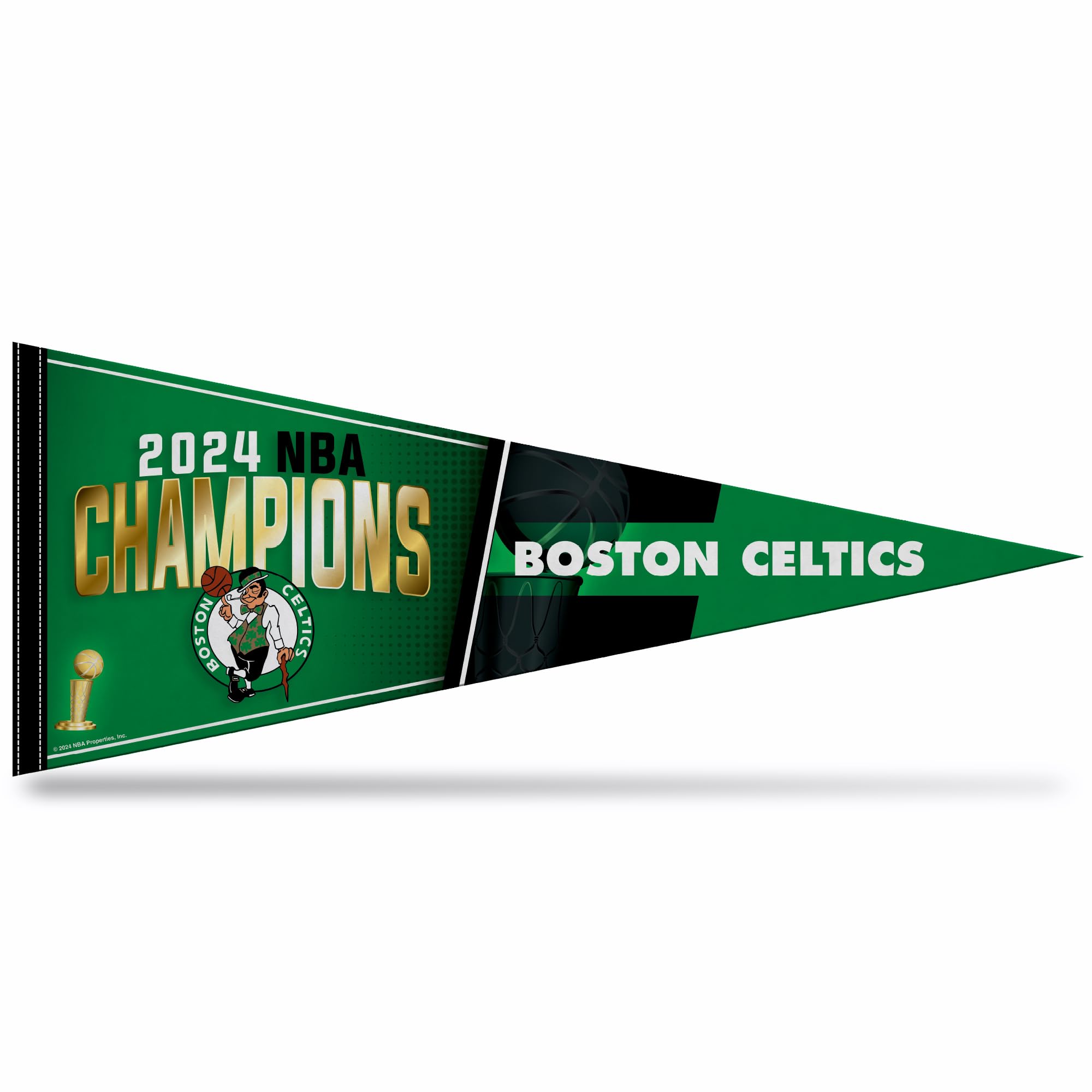 Rico Industries NBA Basketball Denver Nuggets 2023 NBA Champions 12" x 30" Felt Wall Décor Pennant - Great for Home/Bed Room/Man Cave Décor