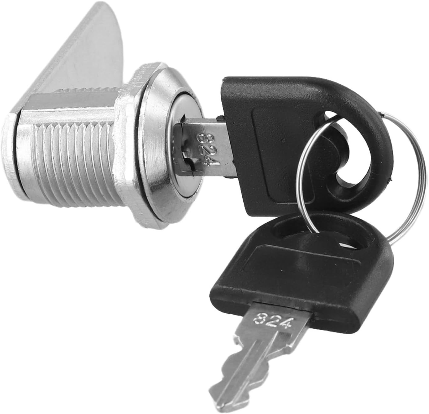 Zinc Alloy Cylinder Cam Lock 16/20/25/30mm Diameter with 2 Keys for Cabinet, Mailbox, Drawer, Cupboard, Locker, Wood, Metal, and Glass Doors, Secure Keyed Different Lock for Storage(20mm)