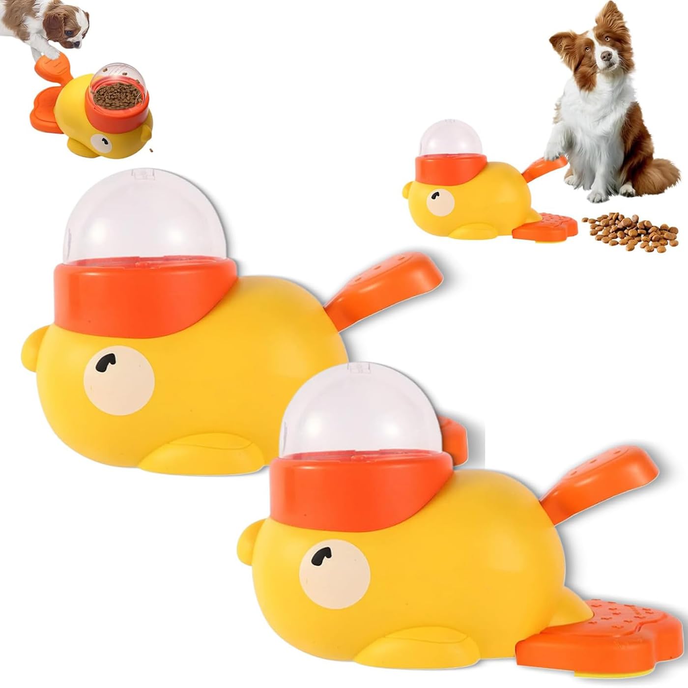 Mangeoire de puzzle interactive jaune : fini l'ennui des petits chiens
