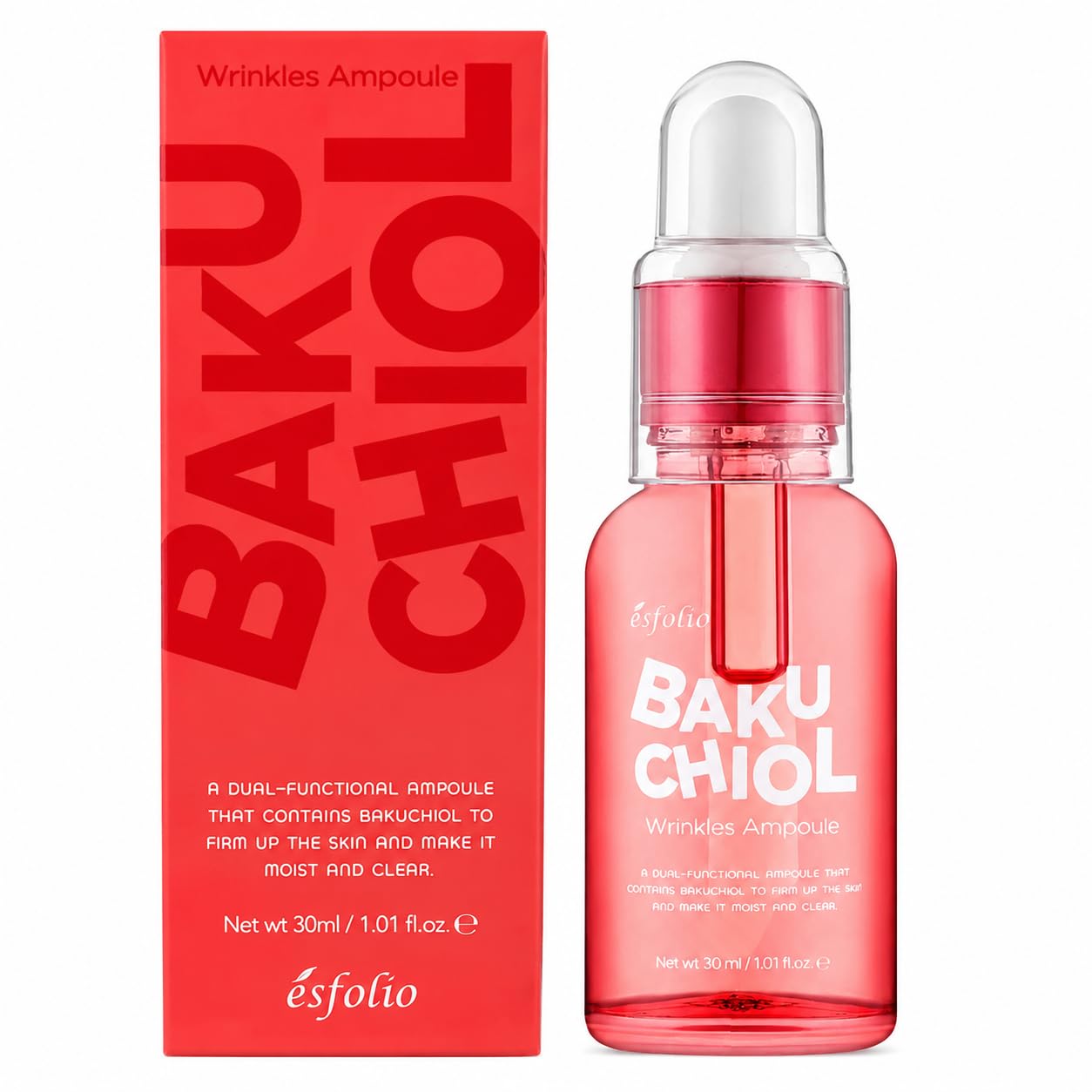 Esfolio Made in Korea Ampoule Series – Hydrating & Nourishing Essence for Sensitive Skin, Lightweight Soothing Care 1.01 fl oz / 30ml (Bakuchiol Wrinkle Care)